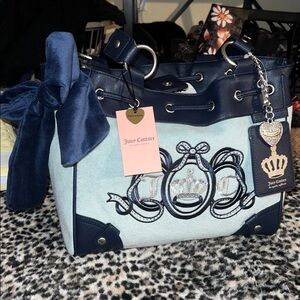 Juicy Couture Navy and Baby Blue Daydreamer Tote Bag